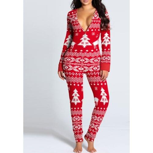 2020 Women Fashion Elegant Casual Plain Button Design Plunge Lounge Jumpsuit Solid Long Sleeve Chic Button