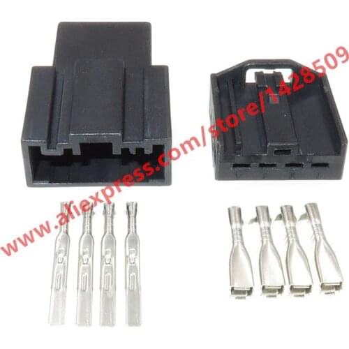 10 Sets 4 Pin Car Bass Audio Plug Automotive Wire Speaker Connector Black Colour For BMW VW