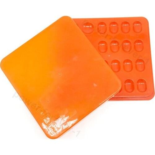 2Pis Dental Mix Composite Light Hood Resin Shading Protector Orange Shade Box Storage Cover Large