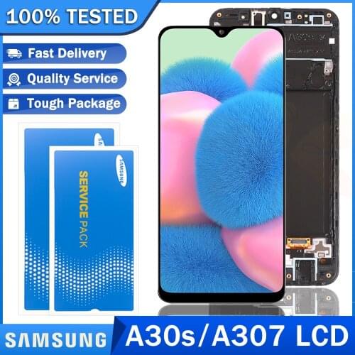 6.4" Original LCD For Samsung Galaxy A30s A307 LCD Touch Screen Digitizer LCD For Samsung A30s SM-A307F/DS Display Replacement