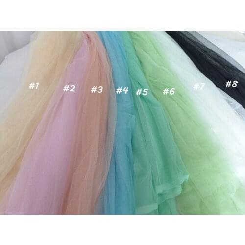 8 Colors Optional 150cm New Arrival 2017 Tulle Mesh Lace Fabric Wedding Gown Bridal Dress Fabric Net Fabric For Sewing