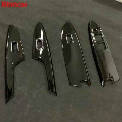 Bbincar For Mitsubishi Eclipse Cross 2018 RHD Interior Regulator Armrest Door Window Lifter Switch Button Trim ABS Piano Black