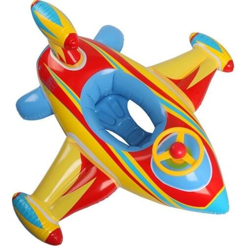 Safety Kids Pools Lake Beaches Swimming Rings Inflatable Aircraft Swimming Ring Seat Floating Children Kids Safety Beach Toy