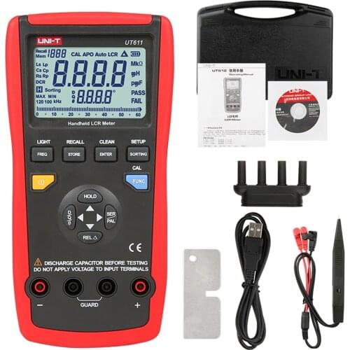 UNIT UT611 UT612 capacitance meter LCR frequency resistance multimeter dual digital liquid crystal display inductance tester