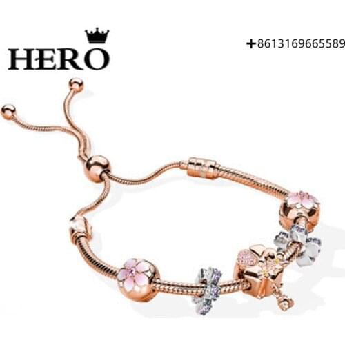 Hero100% 925 Pure Silver Original Copy High Quality 1:1 Bracelet Logo Free Wholesale Manufacturers