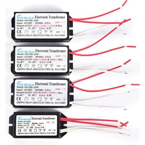 Electronic Transformer 160W/180W/200W/250W AC 220V To 12V Halogen Lamp