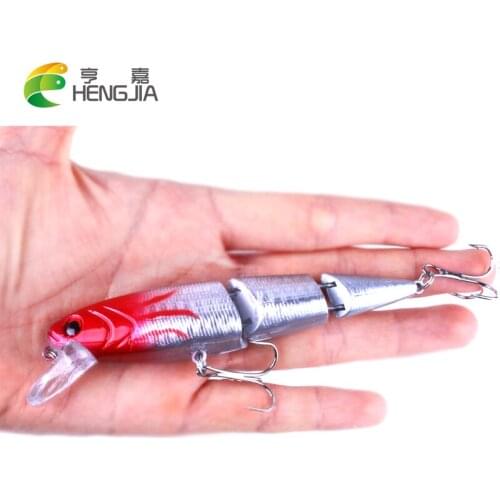 HENGJIA good fishing lure quality professional bait 11cm 14g swim bait minnow jointed bait Isca Artificial Lures Fishing Tackle