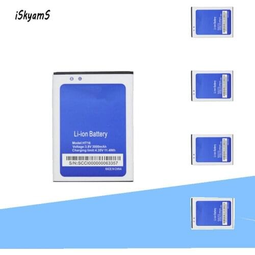 ISkyamS 5pcs 3000mAh HT16 Replacement Battery For Homtom HT 16 Pro Bateria Baterij Cell Mobile Phone Batteries