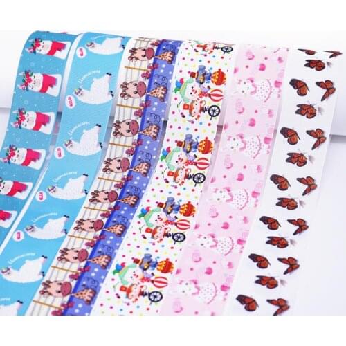 50 yard 75mm cartoon printed grosgrain ribbon 30793