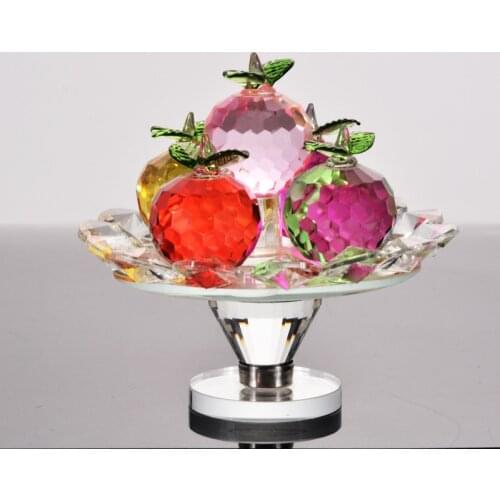 Creative Crystal Apple Crafts Decoration Personality Fruit Apple Home Decorations Promotional Gift Crystal