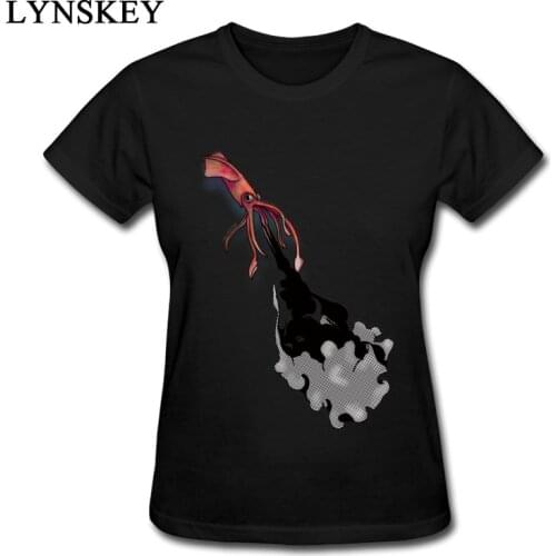 LYNSKEY Fitted T Shirts Crewneck 100% Cotton Fabric ROCKET SQUID Student Tops Tees Short Sleeve Summer/Autumn Crazy Sweatshirts