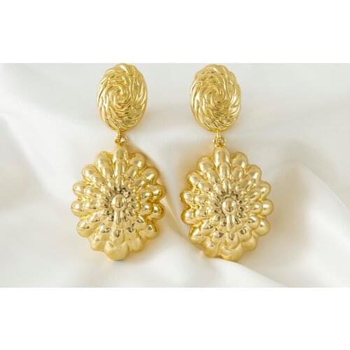 SUNNICE copper gold earrings jewelry HOT design for african women EarringS wedding gift BIG SIZE earrings Accessories