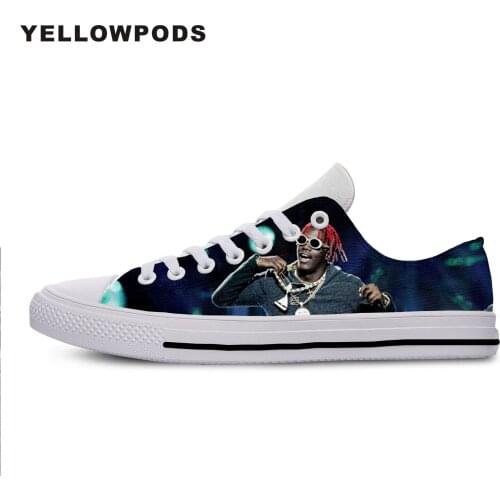 Mens Casual Shoes Hot Sale Hip Hop Rap Music Rock Rapper Lil Yachty Men Breathable Canvas Walking Man Shoes Factory Sales