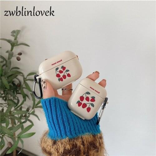 New Fashion Cute Strawberry Protective Cover Shockproof Skin Case For Airpods 1/2 Charging Box