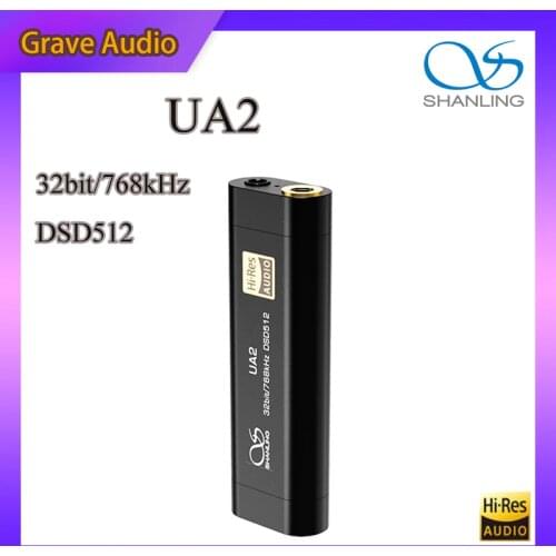 Shanling UA2 ES9038Q2M Portable USB DAC/AMP 32bit/768kHz DSD512 3.5 mm SE and 2.5 mm BAL Dedicated Headphone Amplifier
