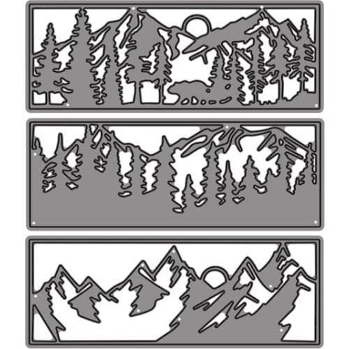 Cutting Dies Snow Mountain Primeval Forest For DIY Scrapbooking Embossing Album Paper Cards Dies 2021 New