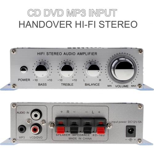 Sale CD / DVD / MP3 Input Hi-Fi Car Stereo Audio Amplifier RMS 20W + 10W