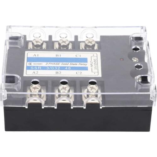3-Phase Solid State Relay Industrial Electrical Controller DC-AC 480V SSR-3/032-48 Relay Controller