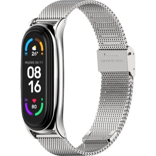 For Xiaomi Mi Band 6 5 4 3 Strap MiBand 4 Straps Metal Milanese Stainless Steel Bracelet Wrist Pulseira Correa Man Woman