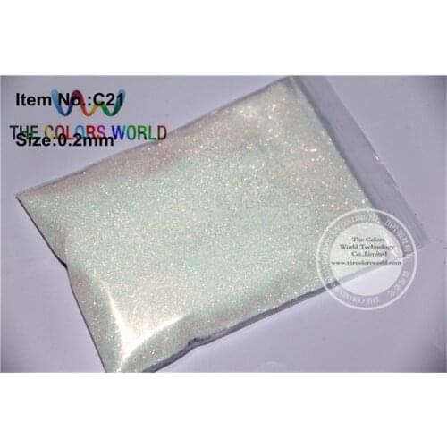 TCR21 Shinning Bullion white colorful Color 0.2mm size Glitter Powder for nail gel nail polish nail art,tatto art decoration DIY