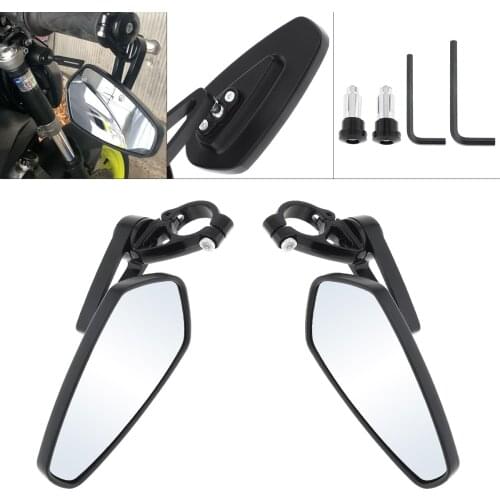 2pcs 15.2CM MZS Motorcycle Bar End Mirrors Rear for Honda GROM MSX125 CB50 Kawasaki Z125 pro Z650 Z750 Z800 Z900 Z1000 Yamaha