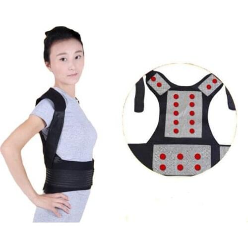 Unisex Adjustable Back Posture Corrector Brace Back Shoulder Support Belt Posture Correction Belt for Men Women Black M L XL