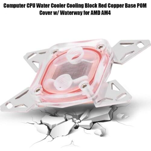 Conputer CPU Cooler Water Cooling Block Copper Base POM Cover for Intel LGA 1155 AMD AM4 Computer Components Fans Cooling