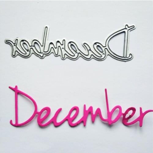 Die Cutting dies December metal craft paper die Scrapbooking/DIY Embossing mould Easter New Year