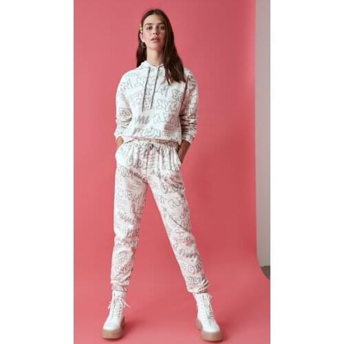 YENİ SEZON Taş Baskılı Basic Örme Eşofman Takımı