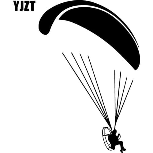 YJZT 12CM*17.9CM Paramotor flyer Paramotorist Motorparaplan Fashion Decor Car Sticker Vinyl Car Styling Decal C31-0326