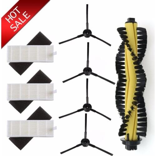 1*Main Brush+3*HEPA Filter+3*Sponge+4*Side Brushes for Robot Vacuum Cleaner Parts polaris chuwi ilife a4 T4 X432 X430 X431