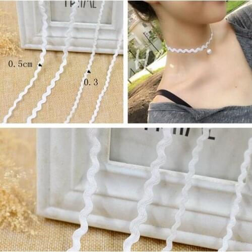10 Meters 3mm/5mm Width Wholesale Water Soluble Necklace Curtain Lace Accessories Sewing Supplies Lace Trim 2017