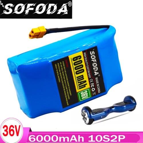 100% NEW KEDANONE 10S2P 36v rechargeable lithium-ion battery 6000 mAh 6.0AH battery pack for self-suction hoverboard unicycle