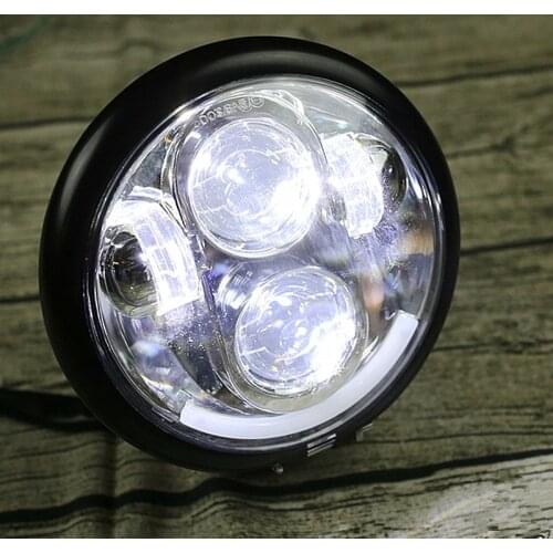 5.75 inch Universal Motorcycle Cafe Racer Headlamp boober chopper Vintage Front light Far light custom LED headlight Spotlight
