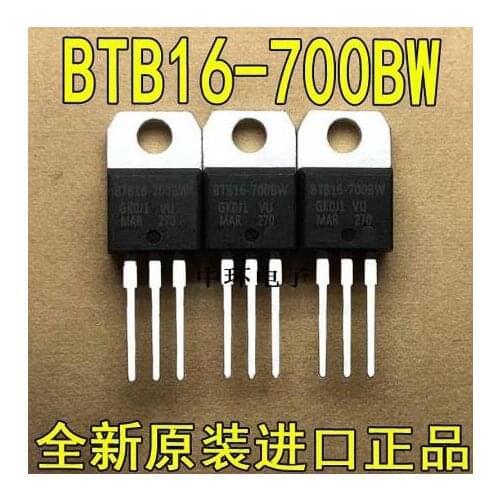 5pcs BTB16-700BW BTB16700BW BTB16 700BW TO-220 16A 700V IC