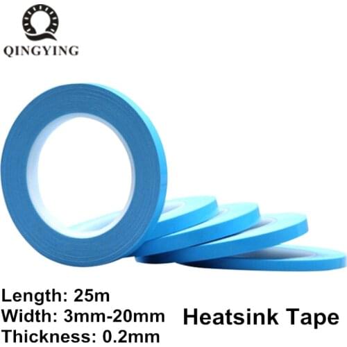 5pcs Transfer Tape Double Sided Heat Thermal Conduct Adhesive Tape Width 3mm 5mm 6mm 8mm 10mm 20mm for LED Chip PCB Heatsink CPU