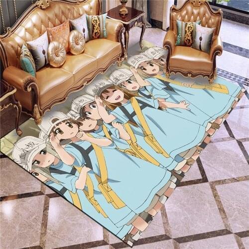 Anime Hataraku Saibou Cells At Work Anti Slip Welcome Entrance Doormats Floor Mats for Living Room Bedroom Carpet