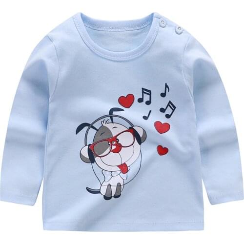 T-shirt 2019 New Music Print Girls T Shirt Long Sleeve O-neck Fall Tops Kid Casual Children Tshirt Toddler Girl Winter Clothes