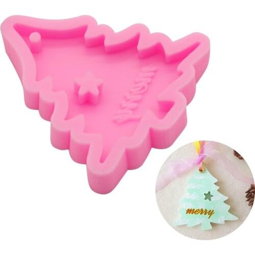 Gypsum Mold Hand-listed Christmas tree crystal drop gel decorative silicone mold 15-588