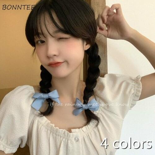 Headwear Women Daily Korean Style Femionino Hair Accessories for Girls Tender Solid Cute Hairgrips Trendy Adult Aesthetic Simple