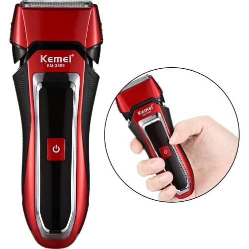 Men 3D Waterproof Beard Shaver USB Electric Rotary Trimmer Festival Gift