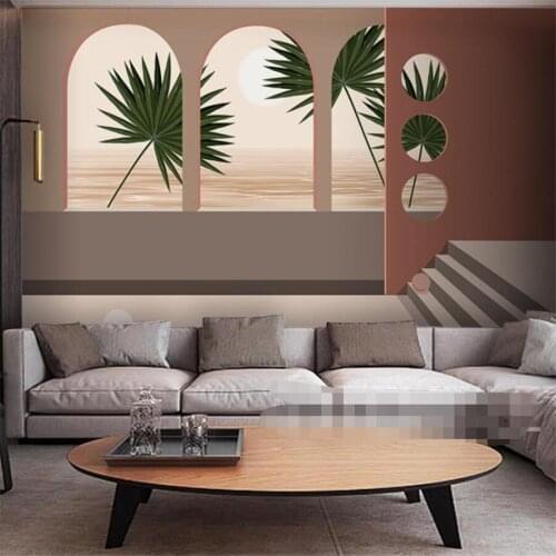 Custom 3D wallpaper mural Nordic minimalist architectural extension space background wall decorative painting wallpaper
