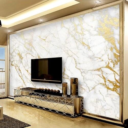 Custom Photo Mural Wallpaper 3D Golden Marble Pattern Living Room TV Background Wall Home Decor Waterproof Canvas Painting Paper