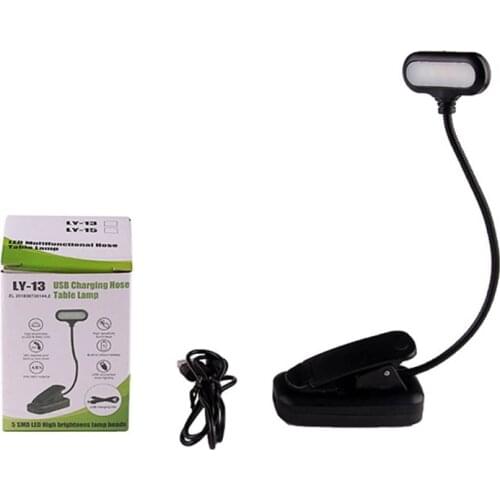 6000k Rechargeable Book Light for Reading in Bed Eye Protection LEDs Clamp Light AXYC