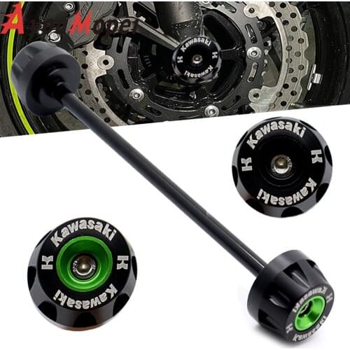 Front Axle Fork Crash Slider For KAWASAKI ZX6R NINJA 650 1000 Z650 Z1000SX Versys 650 Motorcycle Accessories Wheel Protector Pad