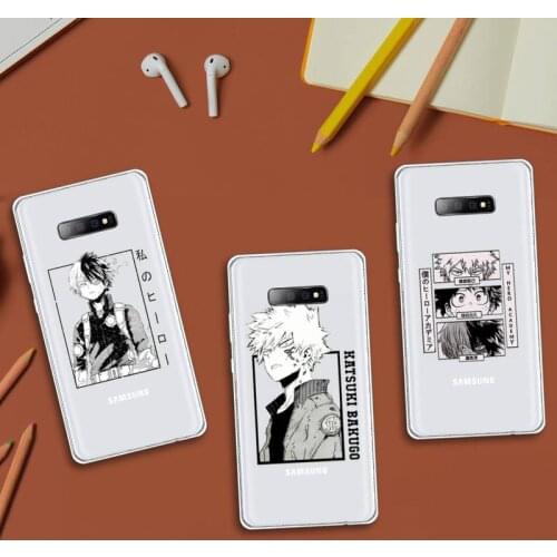 My Hero Academia Midoriya anime Phone Case Transparent For Samsung Galaxy S Note 8 9 11 20 10 Pro E LITE P Plus A81