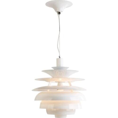 16" Modern White Aluminum restaurant Pendant Light Italy Dining Room contracted Pendant Lighting Lamps Bar Counter Pendant Light