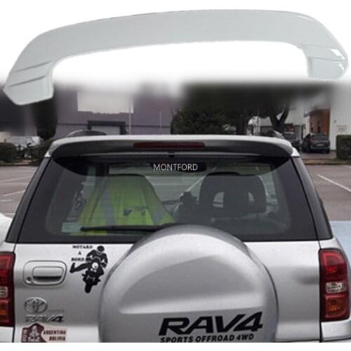 For Toyota Rav 4 Spoiler 2001-2007 Rav4 Spoiler with Light High Quality ABS Material Car Rear Wing Primer Color Rear Spoiler