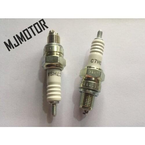 2pcs/lot) C7HSA Spark Plug for 139QMA/B 50 150cc GY6 Engine 4 Stroke Scooter Honda CBT Motorcycle ATV Moped Go Kart Parts