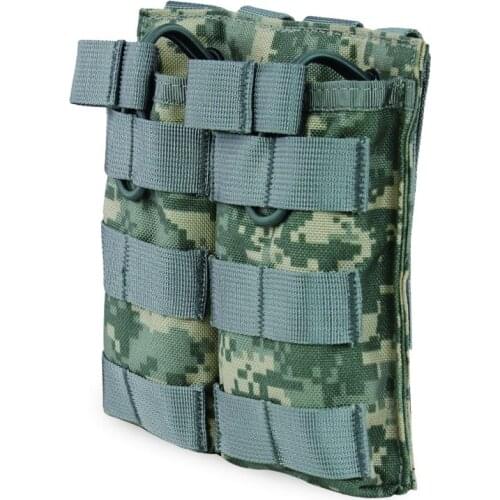 Tactical MOLLE Double Open Top Mag Pouch M4/M16 Magazine Pouch Airsoft Military Paintball Gear Shotgun Vest Accessory Pack 2017